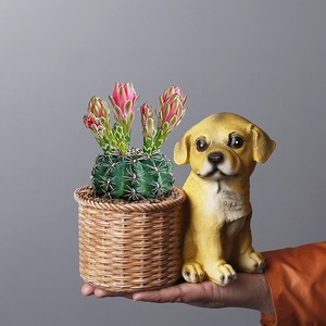 MSH Joli <span class=keywords><strong>pot</strong></span> à succulentes en résine en forme de Labrador Retriever, <span class=keywords><strong>pot</strong></span> de fleurs pour chien, décoration de bureau - Product Image 2