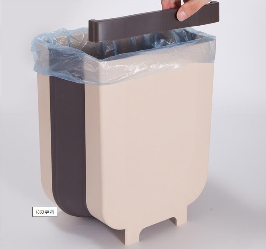 Настенное складное мусорное ведро, настенный подвесной контейнер для мусора на дверь кухонного шкафа, 9 л