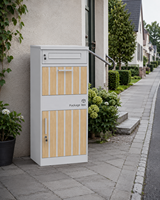 Boîte à colis en acier galvanisé Fuluoshi, boîte aux lettres intelligente à 3 niveaux, grande capacité, autoportante, antivol, étanche, pour la maison, à placer sur le trottoir