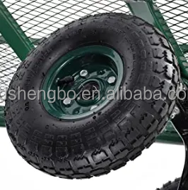 Chariot à mailles robuste à traction manuelle, pliable, pour la manutention de matériaux industriels, chariot à roulettes en acier, chariot de jardin extérieur, OEM - Product Image 5