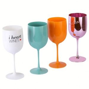 Copas de Vino Azules Elegantes con Detalles en Dorado y Rosa para Campamentos y Fiestas, Diseño Moderno y Vintage, Copas de Metal y Cristal para Hoteles y Regalos - Product Image 1