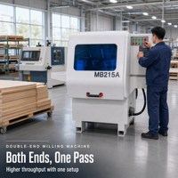 Machine à palettes en bois JINHONGYU MB215A avec moteur télécommandé, puissance 25,37 kW, finition des bords sans bavures pour bois massif, PMMA, polycarbonate