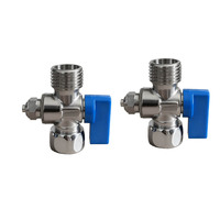 Vanne en T pour purificateur d'eau en laiton nickelé sur mesure - Vanne à boisseau sphérique intégrée 2/3 voies en acier inoxydable