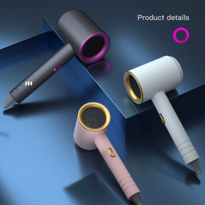 Sèche-cheveux TikTok Hammer avec lumière bleue, ions négatifs, moteur DC, buse d'air unique, pour usage domestique, salon, dortoir, ou comme cadeau - Product Image 1