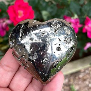 CrystalHola - Piedra Curativa de Pirita Amarilla de Alta Calidad al por Mayor, Ecológica, Grabada, con Forma de Corazón, Pulida, para el Día de la Madre - Product Image 2