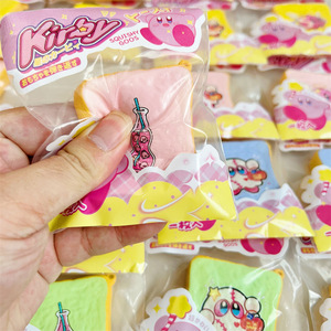 Juguete Colgante de Pan de Simulación de PU Súper Suave, de Descompresión, de Rebote Lento, con Diseño de Kirby Star Card Toast, de Gran Popularidad Internacional - Product Image 3