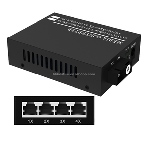 Convertidor de Fibra a LAN de Venta Caliente de Fábrica, Monomodo SC a 4RJ45, Convertidor de Fibra de 3KM, Transceptor de Fibra RJ45 de 10/100/1000Mbps - Product Image 2