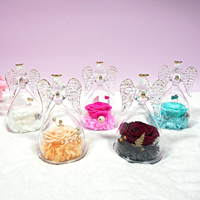 Boîte de fleurs préservées en cadeau, Saint-Valentin, luxe, rose éternelle stabilisée, rose ange préservée pour Noël, Noël, Thanksgiving, cadeau