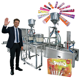 Machine d'emballage automatique pour aliments congelés, cornets de crème glacée, machine de remplissage et de scellage de tubes en papier pour crème glacée Calippo - Product Image 1