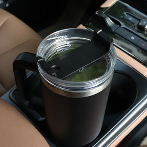 Bouteille isotherme à double paroi à large ouverture 2024 avec poignée, bouteille d'eau portable isolée pour les voyages - Product Image 5