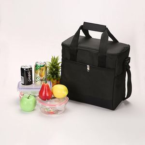 Sac isotherme personnalisé grande capacité avec logo, poche avant zippée et bandoulière pour pique-niques et événements en plein air - Product Image 4