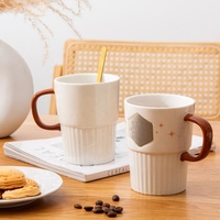 Mug en céramique personnalisé grande capacité, tasse en porcelaine blanche, tasse cadeau pour les couples, bureau, maison