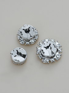 Couvre-boutons en cristal floral argenté de haute qualité, mode, 15MM/21MM/25MM, couvre-boutons, boutons de manchette, accessoire vestimentaire pour vêtements - Product Image 4