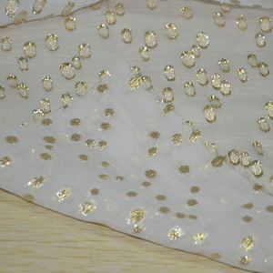 100% abito in <span class=keywords><strong>Chiffon</strong></span> di seta organica in tessuto Lurex punti metallici per abiti da ragazza Set tende-Somali Dirac 2025 anche per cuscini - Product Image 6