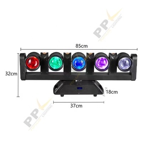 Iluminación de escenario 5x60W RGBW Led 5 Eye <span class=keywords><strong>Sky</strong></span> Cannon Shakes haz de luz de cabeza móvil rotación infinita DJ Disco Party Dance Club - Product Image 5