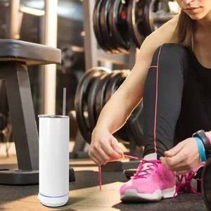 Geïsoleerde thermosbekers van roestvrij staal op maat, rechte 20oz sublimatiebeker voor buitenreizen met Bluetooth-speaker - Product Image 3