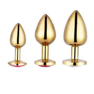 Золотая Анальная пробка из нержавеющей стали - Product Image 1