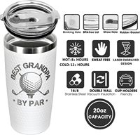 Gobelet de voyage isotherme en acier inoxydable 304 à double paroi de 20 oz pour voiture, gravé au laser, idéal pour offrir en cadeau
