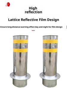 L Xin in acciaio inox portatile mobile barriera stradale colonna di avvertimento ispessita isolamento rimovibile Pre-Embedded veicolo - Product Image 2