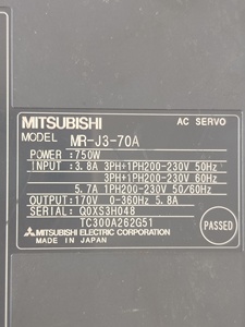 MR-J3-70A ไดรฟ์ AC สำหรับมอเตอร์อุตสาหกรรม ระบบควบคุมการเคลื่อนที่ความเร็วสูงสำหรับเครื่องจักร - Product Image 6