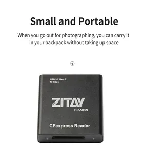ZITAY CFexpress B कार्ड रीडर CFexpess टाइप B मेमोरी कार्ड रीडर USB 3.2 जेन 2 10Gbps थंडरबोल्ट Z6 के लिए संगत