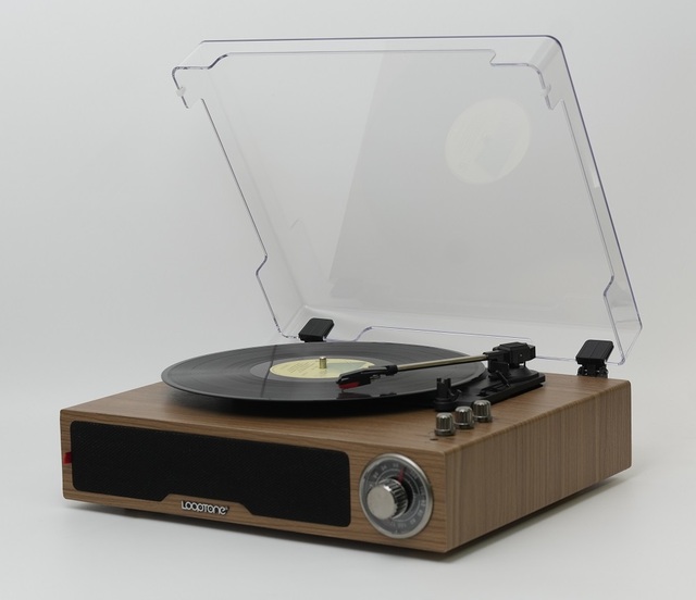 Wholesale Private Design High End Retro Wooden Turntable for Record Player/Vinyl Player with Wireless BT& Analog Radio