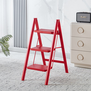 <b>Folding</b> <b>Ladder</b> 4 <b>Steps</b> Thickened A Frame Indoor Multi Purpose Stool For Moving Housewarming - Product Image 1