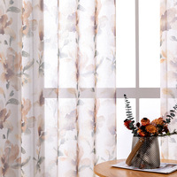 Rideaux en tissu polyester personnalisé Innermor, motif floral jacquard transparent brûlé pour la fenêtre du salon