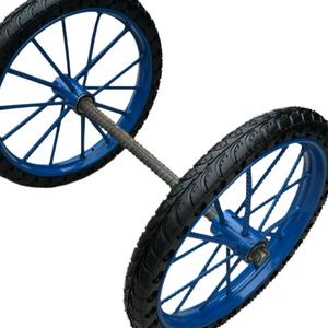 Hanak Factory Ensemble complet de roues agricoles robustes à haute élasticité pour chariot renforcé à pneus pleins et benne en acier - Product Image 5