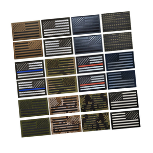 Taglio Laser IR riflessione bandiera americana toppe Morale con gancio anello di supporto per cappelli tattici e decorazione zaino - Product Image 1
