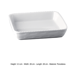 Bandeja para hornear MPS Oven Quadra de porcelana 26 x 26 x 5.5 h cm, suministros para hostelería y catering al por mayor - Product Image 3