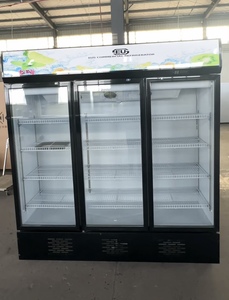 Refrigerador de Exhibición para Supermercados, Refrigerador de Bebidas con Puerta Corredera, Gabinete Refrigerador Comercial Vertical para Bebidas - Product Image 4
