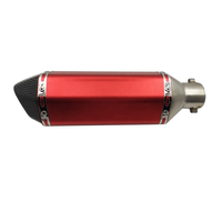 Silencieux de moto en fibre de carbone couleur universelle 1.5-2 "avec DB Killer amovible pour silencieux de rue moto