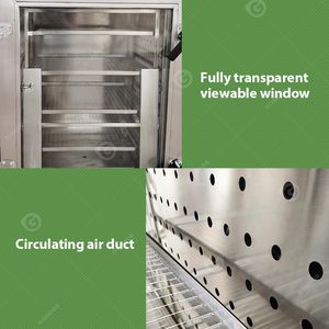 Petit fumoir électrique en acier inoxydable 1100W pour viande, dinde, poisson, alimenté à l'énergie solaire, machine à fumer et sécher - Product Image 4