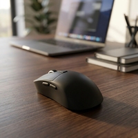 Ratón Inalámbrico para Juegos Tri-Modo Recargable con Sensor Láser PAW3395, Retroiluminación LED, 6 Botones, Ergonómico, Programable, para Ambas Manos, para PC