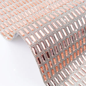 24x40 см блестящий кристалл горячее исправление клей сетка Стразы 5*15 стекло самоклеящийся красочный камень для мотива алмазные стразы лист - Product Image 3