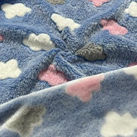 Nouvelle tendance populaire, tissu en flanelle imprimé offset double face 200 g/m², 100 % polyester, doux comme un nuage, pour couvertures et vêtements