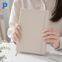 Cuaderno de Reuniones A5 Personalizable, Estético, con Hojas Sueltas, Tapa Dura, Material de Papel para la Cubierta, Regalo Escolar o Empresarial