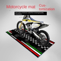 Tapis de moto en nylon anti-huile avec logo personnalisé, tapis de sol en caoutchouc imprimé pour voiture et locomotive