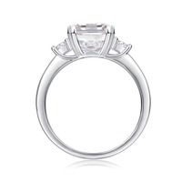 Vente en gros de bagues en argent sterling 925 avec diamant moissanite de couleur 12948 pour femmes de Mossan pour l'Europe et les États-Unis