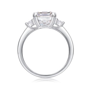 Anello in Argento Sterling S925 con Diamante Moissanite Colorato 12948 per Donna, Vendita all'Ingrosso per Europa e Stati Uniti - Product Image 2