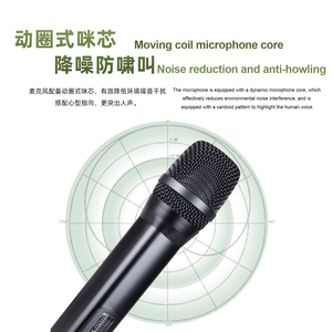 GAW-D100 Xách Tay 2.4G Không Dây Cầm Tay Microphone UHF Năng Động Mic Karaoke Microphone Cho Nhà Ngoài Trời Hoạt Động - Product Image 3