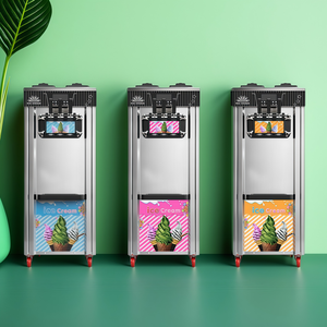 Máquina de Helados Comercial de Acero Inoxidable, Vertical, de 3 Sabores, con Función de Preenfriamiento Automático y Función <span class=keywords><strong>Fresca</strong></span>, para Mostrador - Product Image 4