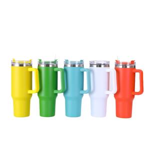 Gobelet isotherme personnalisé de 40 oz avec poignée et couvercle, tasse de voyage pour café de 40 oz, gravure laser, commande en gros bienvenue ! - Product Image 1