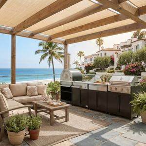 Gabinete de Cocina Modular para Exteriores OEM de Acero Inoxidable SS304 sin Formaldehído, Colores Atractivos, Isla de Cocina para Exteriores con Parrilla y Fregadero para Patio Trasero - Product Image 2