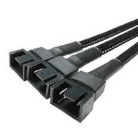 Kabel Ekstensi PWM Y Splitter 1 hingga 3 CPU 4 PIN Connector dengan Jaket PVC untuk Kipas Pendingin Kontrol Suhu Casing PC