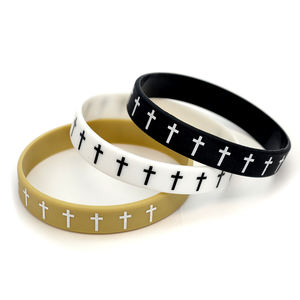 Venta Directa de Fábrica Pulsera de Silicona Impermeable de Jesús para Creencias Religiosas para Eventos y Actividades de la Iglesia - Product Image 1