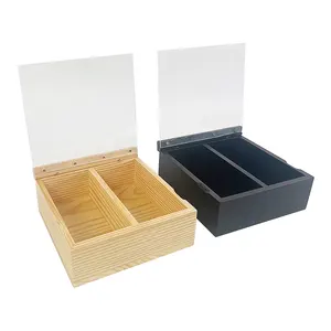 定制带亚克力盖子的木盒，木质礼品盒木质储物盒