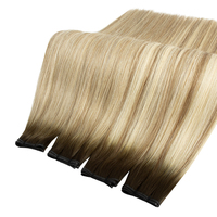 Extensions de cheveux naturels blondes fines et invisibles, double trame, qualité Genius, cheveux vierges russes, de Qingdao Haohao.