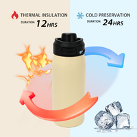 Bouteille d'eau de sport isolée sous vide en acier inoxydable Paille sans BPA Performance thermique idéale pour les verres de voyage